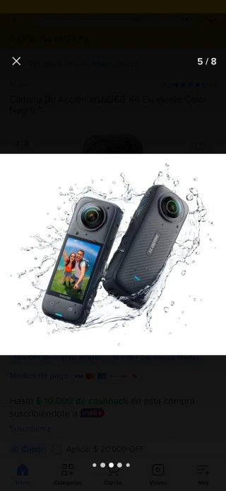 Cámara Insta360 X4 Air 8K 72MP Negra