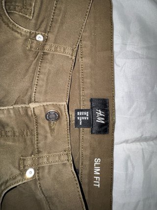 Pantalón corto H&M Slim Fit Marrón-Talla 29
