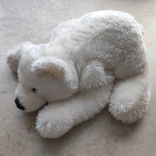Oso de peluche blanco.