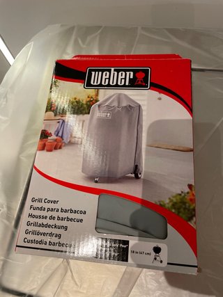 Barbacoa Weber Compact Carbón con funda original.