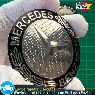 Pack de 4 Emblemas Mercedes Benz 56mm Aluminio