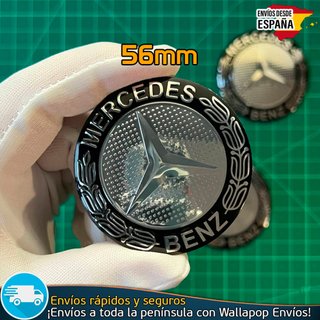 Pack de 4 Emblemas Mercedes Benz 56mm Aluminio