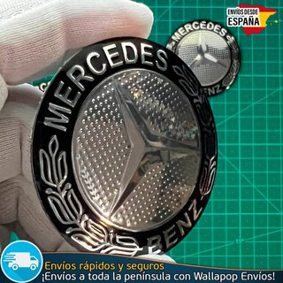 Pack de 4 Emblemas Mercedes Benz 56mm Aluminio