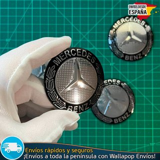 Pack de 4 Emblemas Mercedes Benz 56mm Aluminio