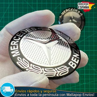 Pack de 4 Emblemas Mercedes Benz 56mm Aluminio