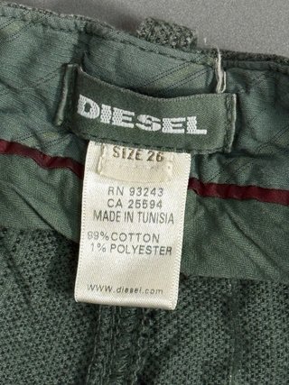Pantalón corto Diesel vintage verde 90s