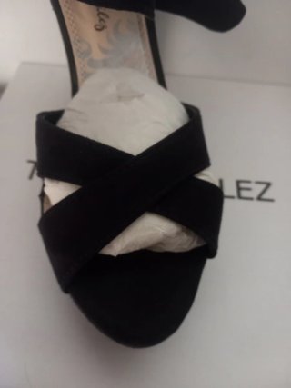 Sandalias tacón negras plataforma
