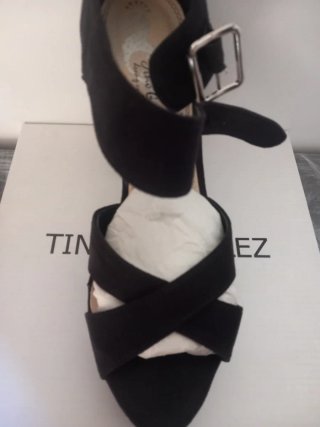 Sandalias tacón negras plataforma