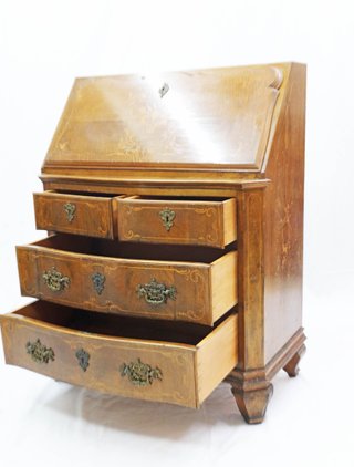 Escritorio secreter neoclásico de madera