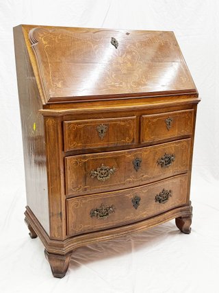 Escritorio secreter neoclásico de madera