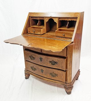Escritorio secreter neoclásico de madera