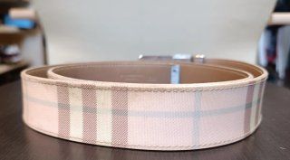 Cinturón Burberry Mujer Rosa Celeste Beige