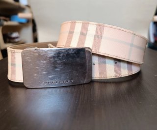 Cinturón Burberry Mujer Rosa Celeste Beige