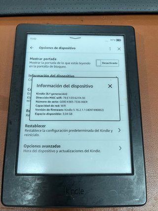 Amazon Kindle Wi-Fi 8ª Gen Negro#3606ER