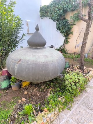 Alambique pote para destilación