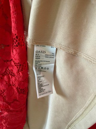 Vestido Oasis Rojo Encaje
