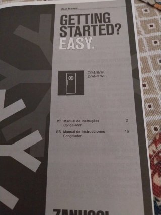 Congelador Zanussi bajo encimera