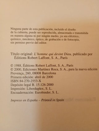 El hombre que se convirtió en Dios. Gerald Messadi