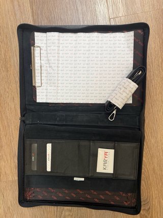 Carpeta de piel natural
