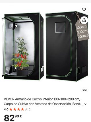 Armario Cultivo 100x100x200cm