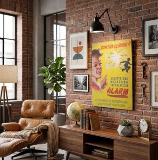 Cartel Antiguo Pintado a Mano (100x 75)