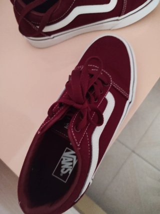Zapatillas Vans niño rojas y blancas