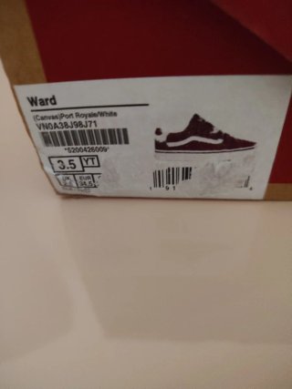Zapatillas Vans niño rojas y blancas