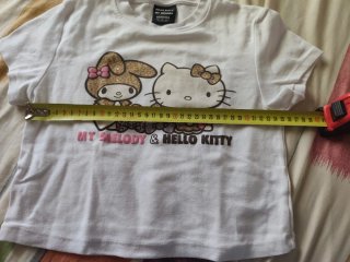 Camiseta corta Bershka Hello Kitty y My Melody