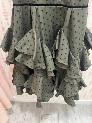Traje de flamenca verde con lunares