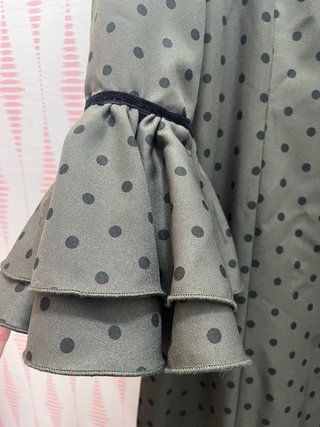 Traje de flamenca verde con lunares