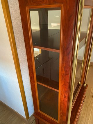 Mueble vitrina/librería vintage madera