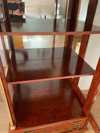 Mueble vitrina/librería vintage madera