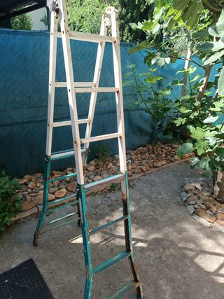 Escalera telescópica plegable extensible
