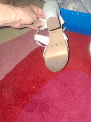 Sandalias Camillas Piel Blancas Talla 37