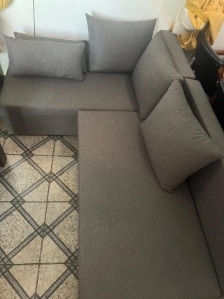 Sofá Chaise Longue York Gris Cama