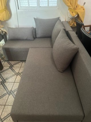 Sofá Chaise Longue York Gris Cama