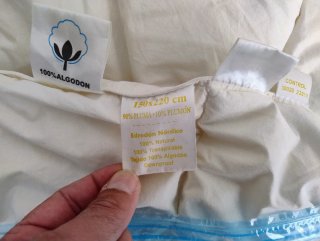 Edredón Plumas 1.50x2.20 Blanco