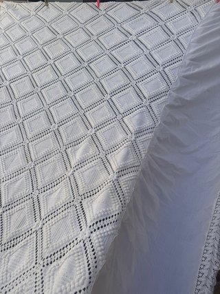 Colcha crochet hecha a mano