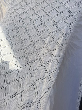 Colcha crochet hecha a mano