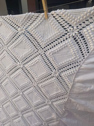 Colcha crochet hecha a mano
