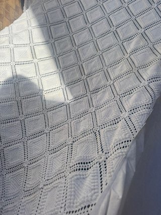 Colcha crochet hecha a mano