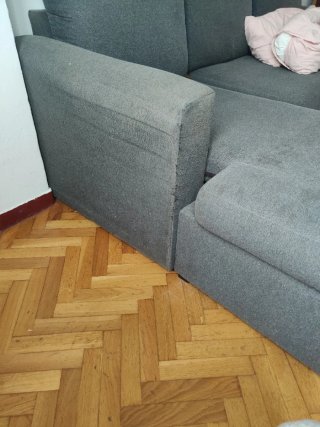 Sofá chaise longue gris 2,15m