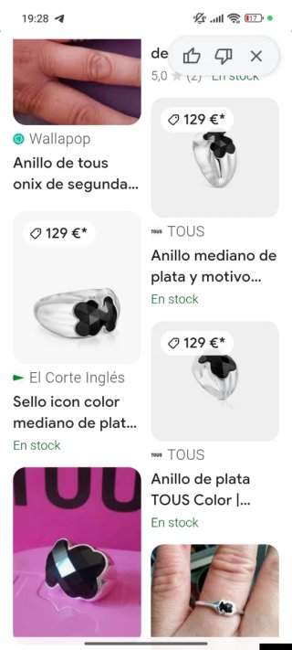 Anillo plata con piedra negra