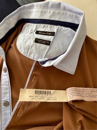 Polo Massimo Dutti marrón y azul