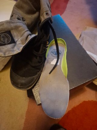 Zapatillas Palladium Algodon Talla 37 Negro
