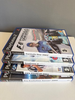 Lote 4 Juegos PS2: F1 2003, SnoCross 2, FIFA 04, P