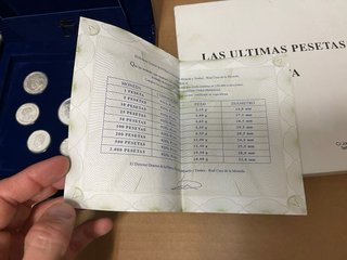 Estuche 9 Pesetas Plata 925 80.60g