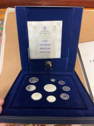 Estuche 9 Pesetas Plata 925 80.60g