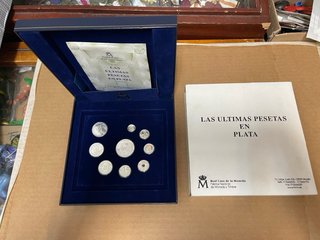 Estuche 9 Pesetas Plata 925 80.60g