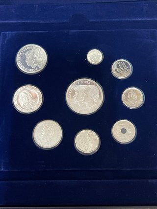Estuche 9 Pesetas Plata 925 80.60g